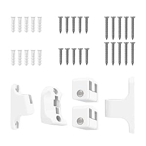 Babelio baby safety gate mounting hardware with screws and wall brackets for secure installation
