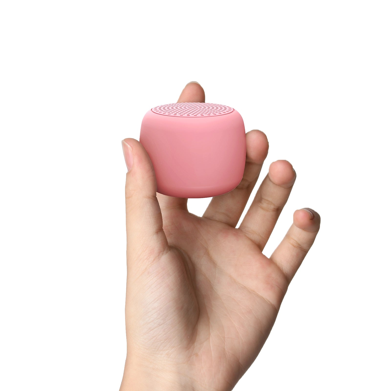 Babelio pink white noise machine held in hand, ideal for nursery use