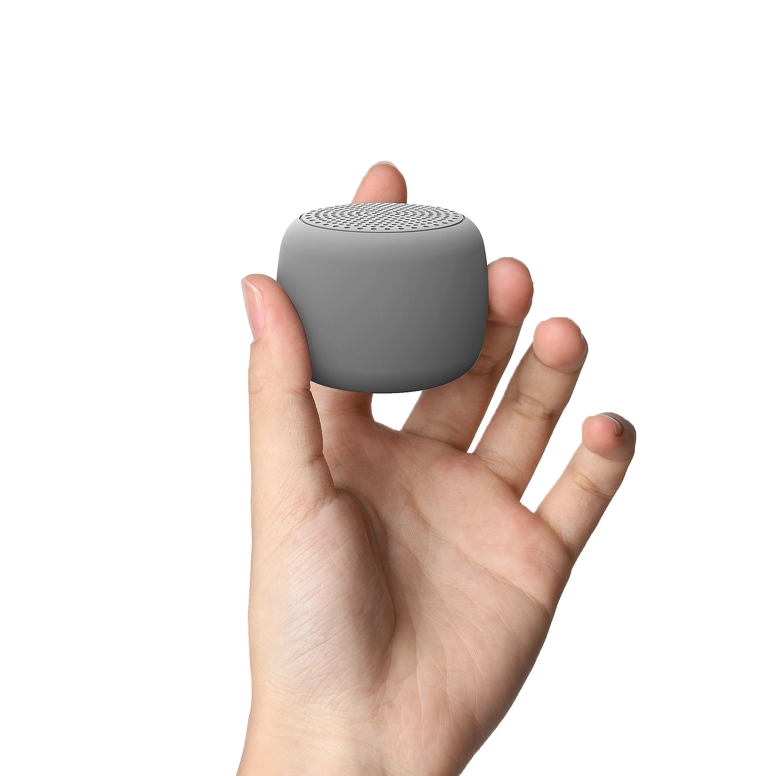 Babelio compact white noise machine held in hand, ideal for nursery or bedroom use