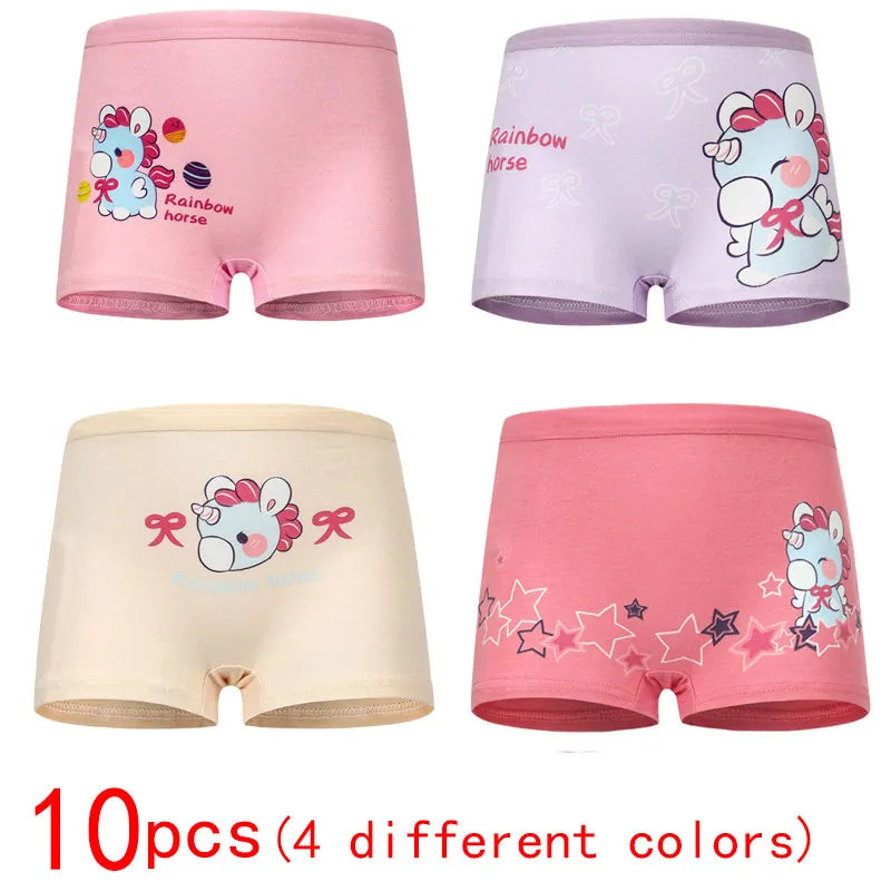 Babelio Girls Panties Cotton Soft Pretty Cartoon Unicorn Child Underwear for Girls Kids Boxer Breathable