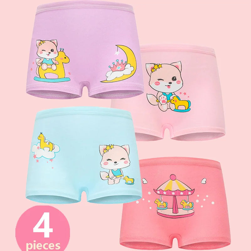 Babelio Girls Panties Cotton Soft Pretty Cartoon Unicorn Child Underwear for Girls Kids Boxer Breathable