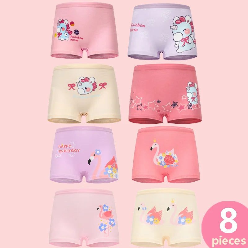 Babelio Girls Panties Cotton Soft Pretty Cartoon Unicorn Child Underwear for Girls Kids Boxer Breathable