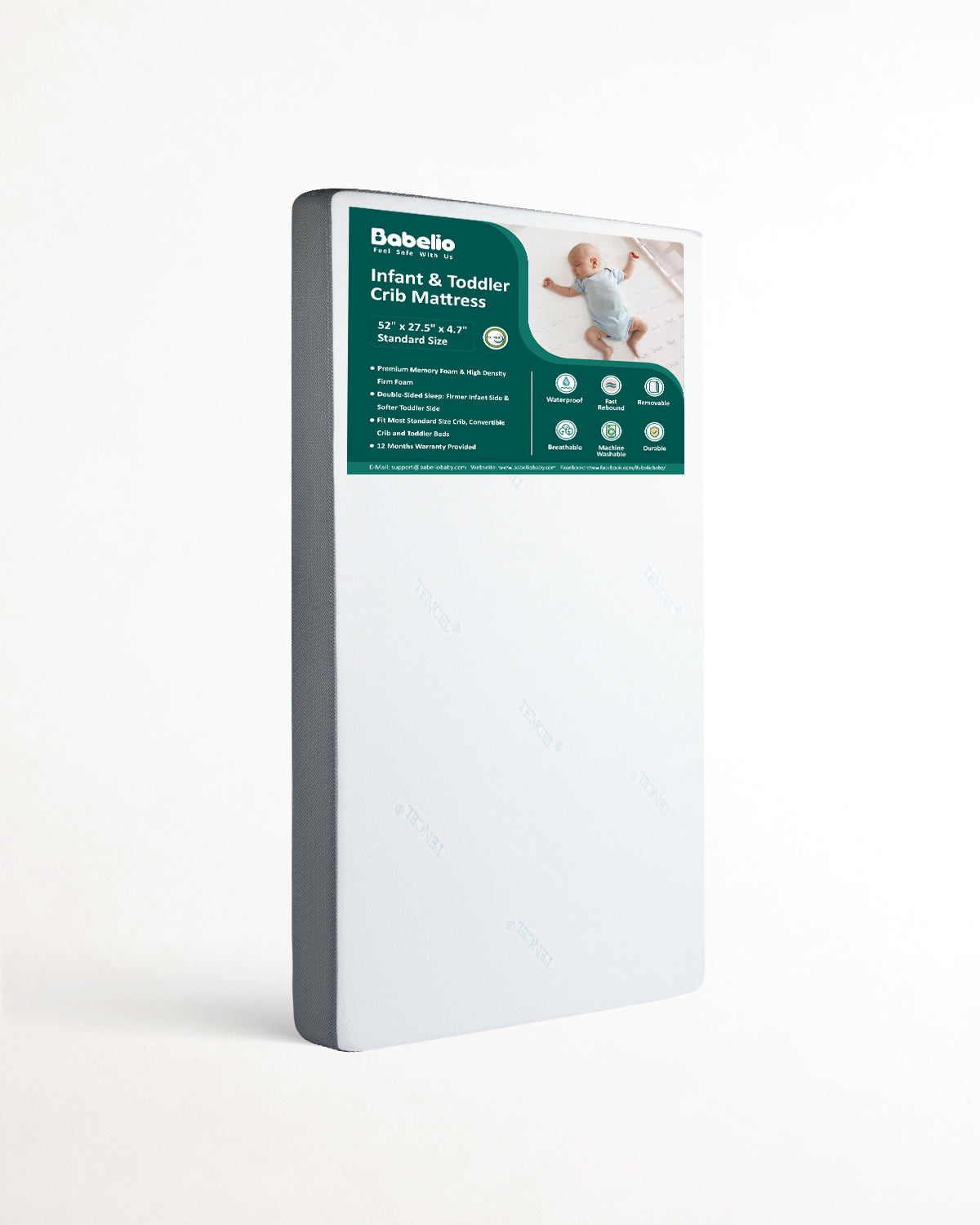 Breeze 2 | Dual-Sided Breathable Crib Mattress with TENCEL™ Cover