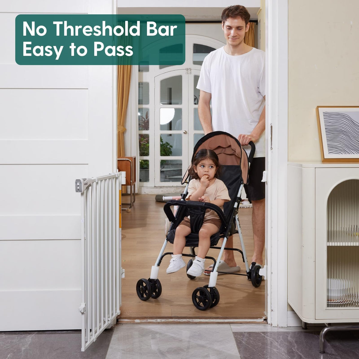 Customer Appreciation— Boundless Baby Gate at a Special Thank - You Price - babeliobaby - White - 26 - 43" Wide 28" Tall