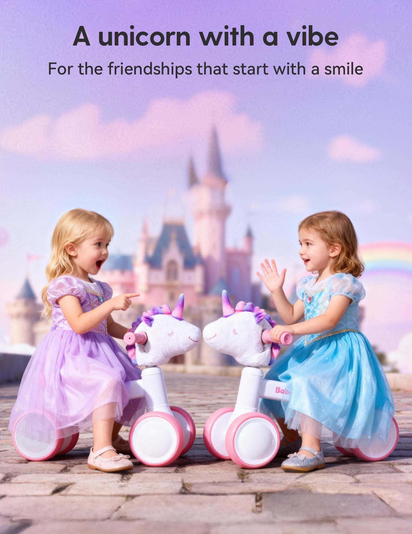 Magic Rider Bundle | Unicorn Balance Bike for Toddlers | Perfect for Multi - Kid Families - babeliobaby - Pink - 1 Pack