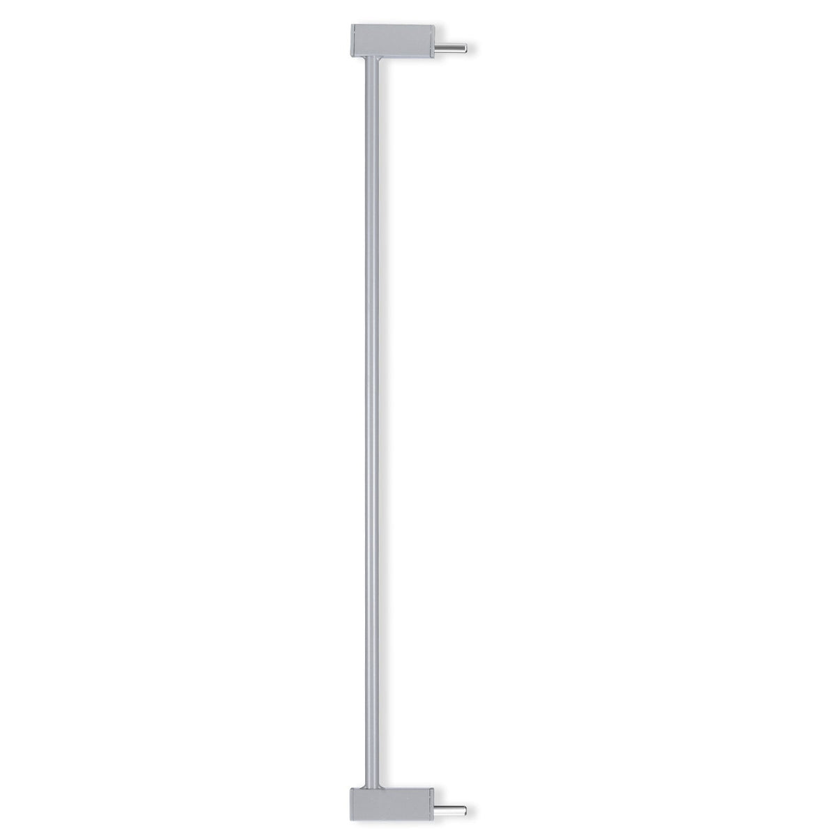 Babelio baby safety gate extension in silver on white background