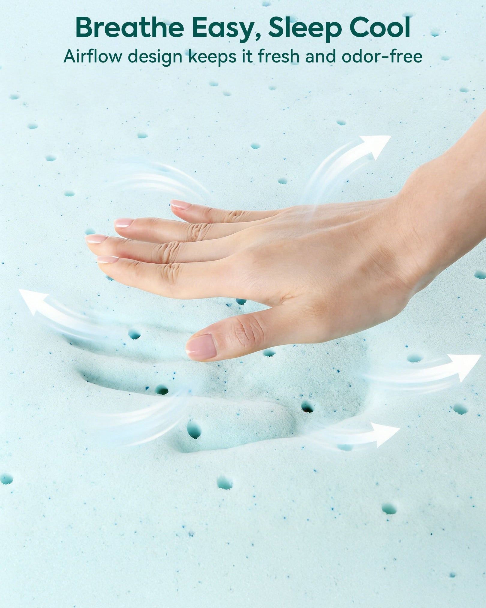Babelio crib mattress with airflow design for cool, odor-free sleep