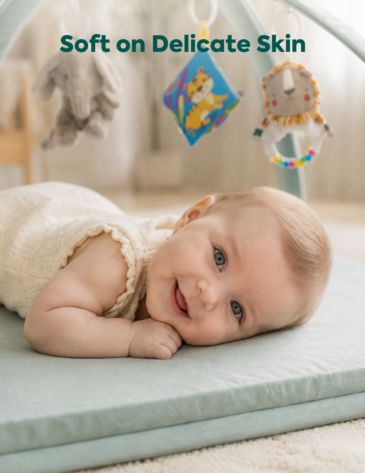 Baby Play Mat & Tummy Time Mat | Convertible Design with 5 Toys