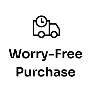 Babelio worry-free purchase icon with delivery truck and clock