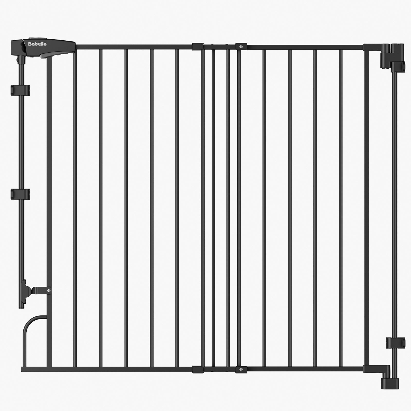 Babelio black metal baby safety gate for stairs and doorways, modern design#Color_Black