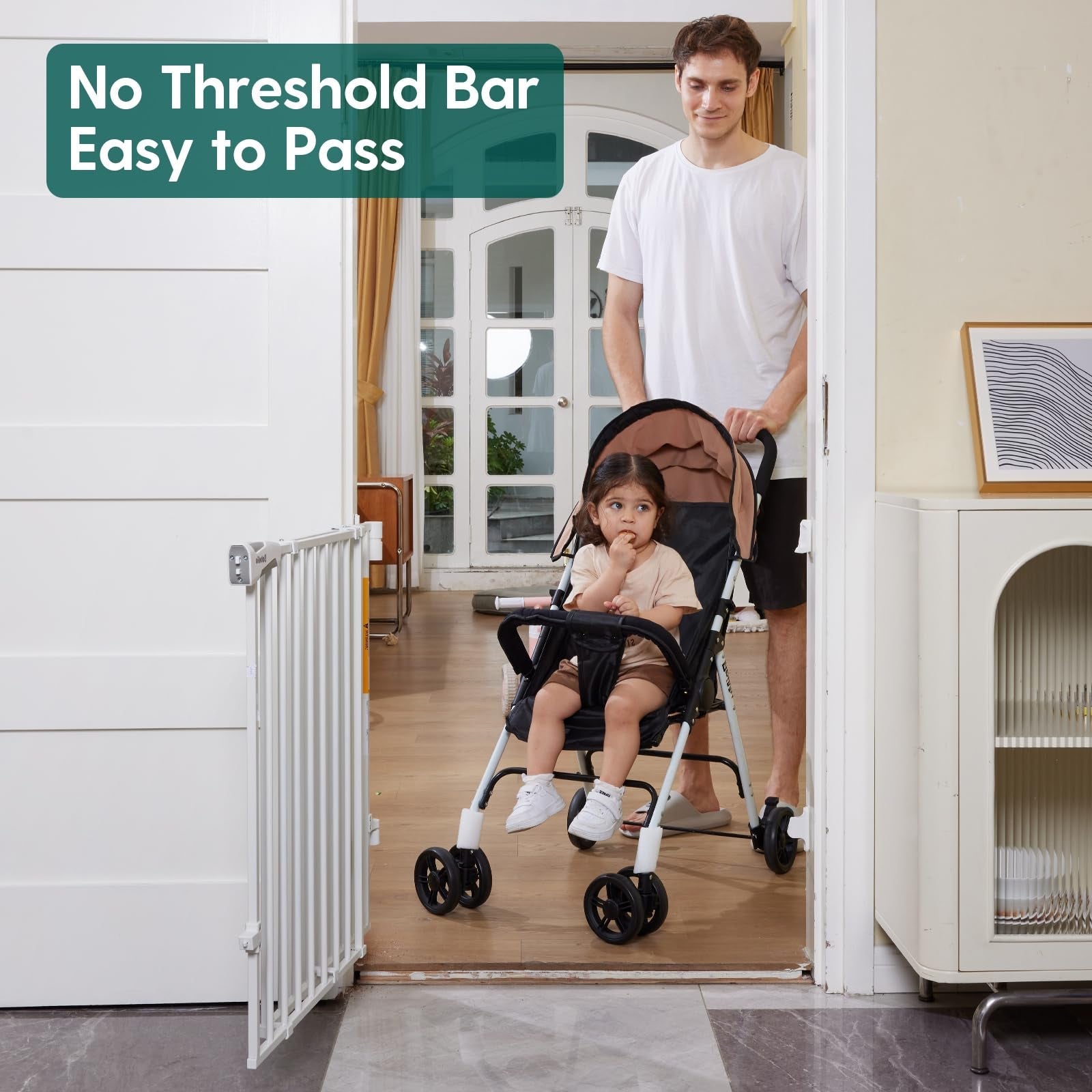 Customer Appreciation— Boundless Baby Gate at a Special Thank - You Price - babeliobaby - White - 26 - 43" Wide 28" Tall