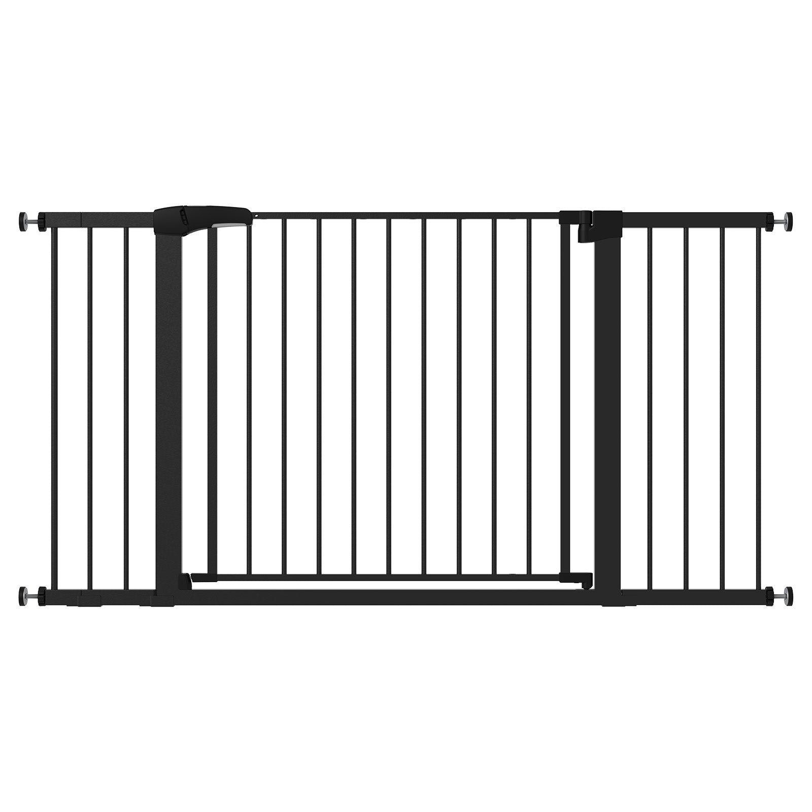 Babelio black metal baby safety gate for stairs and doorways, extra wide design