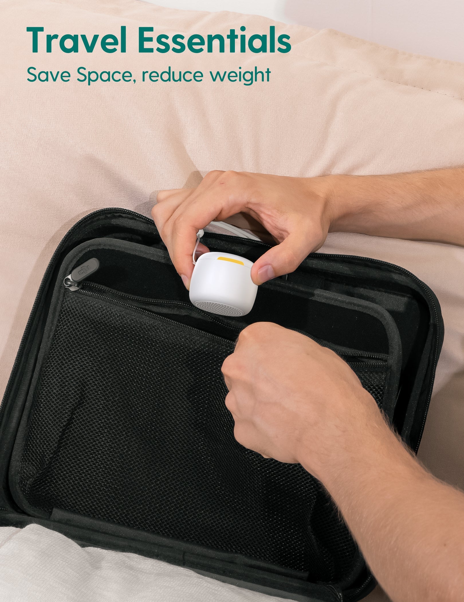 White Noise Machine For Sleep & Relaxation - Babelio Pocket Mini Glow - babeliobaby - White - 